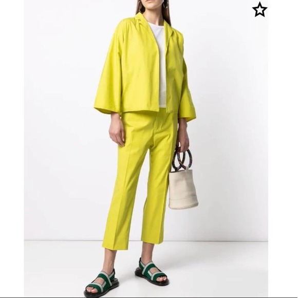 Sofie D'Hoore Piccolo High Waist Straight Cropped Pant Green - Picture 10 of 10